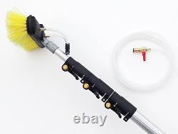 Water Fed Window Cleaning Pole 4 mtr13 Foot Telescopic Hose Fed Extendable Brush