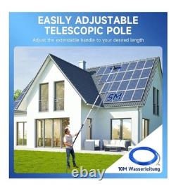 Water Fed Window Cleaning Pole System 5m Telescopic Brush Cleaning Kit