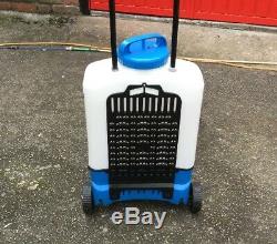 Water fed pole window cleaning Kobold trolley backpack with charger