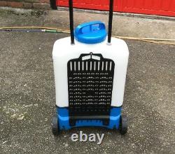 Water fed pole window cleaning Kobold trolley backpack with charger