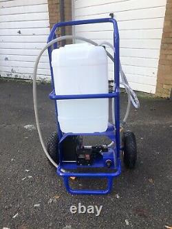Water fed pole window cleaning trolley And