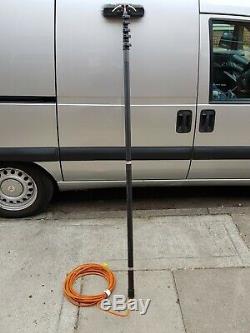 Water fed pole window cleaning used