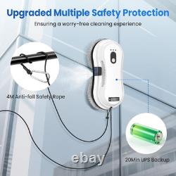 Window Cleaner Robot, 5600Pa Intelligent Window Cleaning Robot with Water Spray