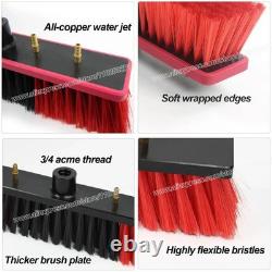 Window Cleaning Brush Head for Solar Panel Washing Water Flow ThroughWithout Po