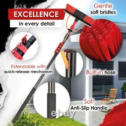 Window Cleaning Brush Kit. 4.6m Telescopic Pole. Water-Fed Aluminium