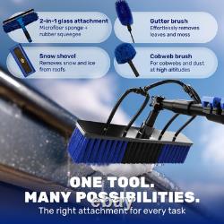 Window Cleaning Equipment 19FT Telescopic Window Cleaner Water Fed Pole, Windo
