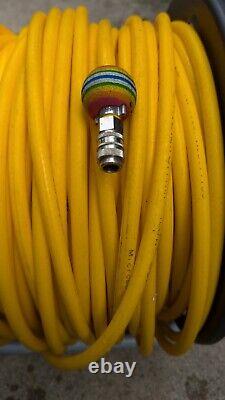 Window Cleaning Hose Reel With 100m Hose. Claber Metal Reel. Hi-Vis Hose