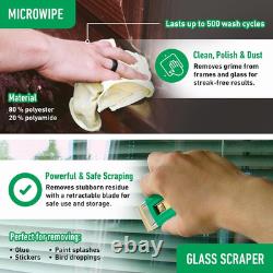 Window Cleaning Kit with Washer, Squeegee, Bucket, Scraper and Cloth