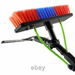 Window Cleaning Pole 20ft & Backpack Telescopic Extension Glass Brush Water Fed