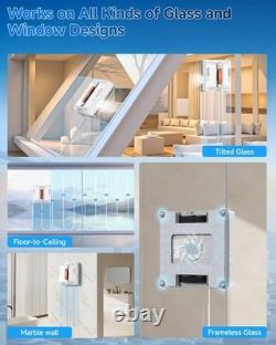 Window Cleaning Robot 3500Pa Smart Glass Cleaner Dual Water Spray Anti Fall