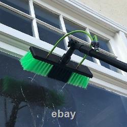 20ft Window Cleaning Télescopique Eau Fed Pole Squeegee & 16l Backpack Spray
