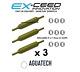3 Pack Univalve Exceed Contrôle Du Débit Livraison Rapide Inclut 6 X 7-9mm O-clips