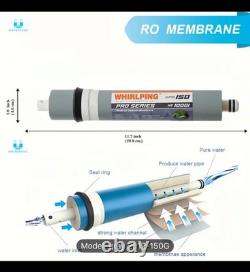 3 x WHIRLPING Membrane d'Osmose Inverse 150gpd, Nettoyage de Fenêtres, Purificateur d'Eau