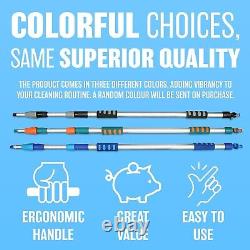 3m 9ft Brosse télescopique en aluminium pour fenêtres de voiture et de camion avec raclette et manche extensible - Neuf