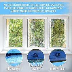 3m 9ft Brosse télescopique en aluminium pour fenêtres de voiture et de camion avec raclette et manche extensible - Neuf