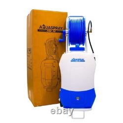 Aguaspray Pro 20L Réservoir de pulvérisation pour nettoyage de fenêtres avec batterie, râteau à eau de 25 pieds