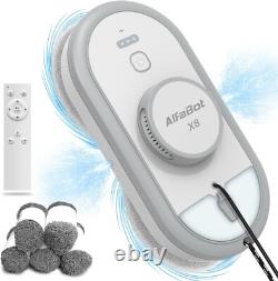 AlfaBot Nettoyeur de Fenêtres Automatique Intelligent pour Maison avec Télécommande et Vaporisateur d'Eau