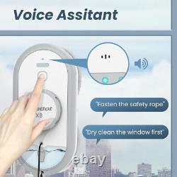 AlfaBot Nettoyeur de Fenêtres Automatique Intelligent pour Maison avec Télécommande et Vaporisateur d'Eau