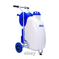 Aquaspray Pro 45L Réservoir d'aspersion d'eau pour nettoyage de fenêtres avec batterie et perche alimentée en eau de 20 pieds