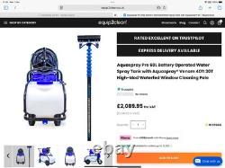 Aquaspray Pro 60L Réservoir de Pulvérisation d'Eau à Batterie avec Brosse et Pôle