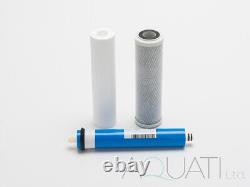 Aquati Système de Filtration d'Eau par Osmose Inverse 4 Étapes 100GPD Moyen 0TDS