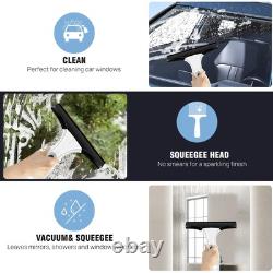 Aspirateur de fenêtre sans fil rechargeable 28 cm avec raclette et réservoir d'eau de 150 ml