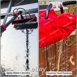 Brosse à fenêtre à perche alimentée en eau de 20 pieds avec kit de raclette outil de nettoyage de fenêtres à grande portée 6 Me