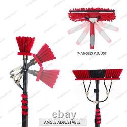 Brosse à fenêtre à perche alimentée en eau de 20 pieds avec kit de raclette outil de nettoyage de fenêtres à grande portée 6 Me