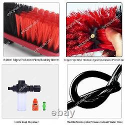 Brosse à fenêtre à perche alimentée en eau de 20 pieds avec kit de raclette outil de nettoyage de fenêtres à grande portée 6 Me