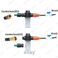 Brosse à fenêtre à perche alimentée en eau de 20 pieds avec kit de raclette outil de nettoyage de fenêtres à grande portée 6 Me