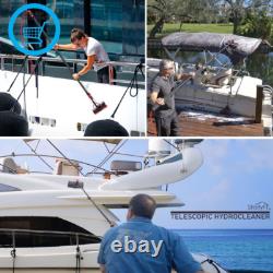 Brosse de Nettoyage Télescopique, Hydro Nettoyeur Télescopique, jusqu'à 4,6 m, Alimenté par Eau