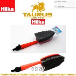 Brosse de lavage alimentée en eau HILKA avec régulateur et raccord de tuyau universel pour nettoyage DIY