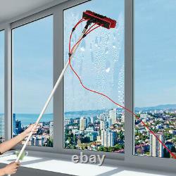 Brosse de nettoyage à perche alimentée par eau de 26 pieds pour le lavage de fenêtres et panneaux solaires.