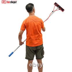 Brosse de nettoyage à perche alimentée par l'eau de 26 pieds pour le lavage de fenêtres et de panneaux solaires