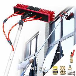 Brosse de nettoyage de panneau solaire 7M réglable, perche alimentée en eau pour le lavage de vitres extérieur.