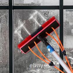 Brosse de nettoyage de panneau solaire 7M réglable, perche alimentée en eau pour le lavage de vitres extérieur.