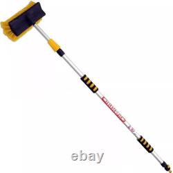 Brosse de nettoyage de voiture télescopique en aluminium de 6,5 pieds, alimentée en eau, extensible jusqu’à 2 m