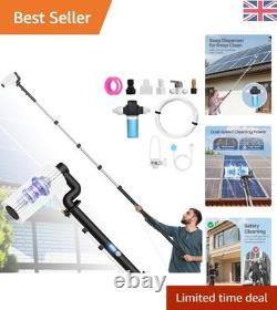 Brosse de nettoyage pour panneaux solaires extensible de 20 pieds, à deux vitesses et au design léger
