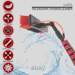 Brosse de nettoyage télescopique Hydrocleaner télescopique jusqu'à 4,6 m alimentée par l'eau