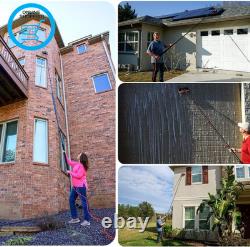 Brosse de nettoyage télescopique, alimentée par l’eau, avec distributeur de savon, pour le nettoyage des panneaux solaires