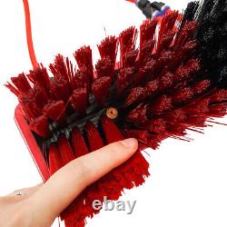 Brosse de nettoyage télescopique de 26 pieds pour fenêtres et panneaux solaires, alimentée par l'eau.