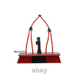 Brosse de nettoyage télescopique de 26 pieds pour fenêtres et panneaux solaires, alimentée par l'eau.
