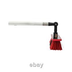 Brosse de nettoyage télescopique de 26 pieds pour fenêtres et panneaux solaires, alimentée par l'eau.
