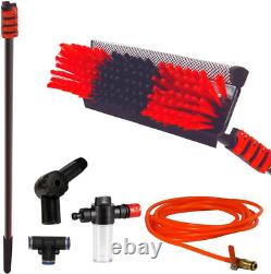 Brosse de nettoyage télescopique, hydro nettoyeur télescopique, jusqu'à 4,6 m, alimenté par l'eau