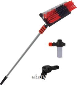 Brosse de nettoyage télescopique, hydro nettoyeur télescopique, jusqu'à 7 m, alimenté par l'eau
