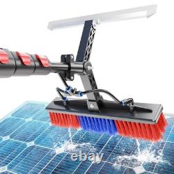 Brosse et Pôle de Nettoyage de Panneaux Solaires, Brosse Professionnelle de Lavage de Fenêtres & Raclette