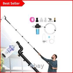 Brosse légère pour panneaux solaires électriques et perche alimentée en eau de 20 pieds pour un nettoyage facile