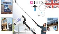 Combo brosse de nettoyage d'extérieur et perche de 20 pieds pour panneaux solaires, camping-cars et fenêtres
