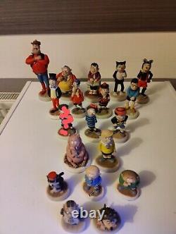 Figurines De La Collection Robert Harrop Beano & Dandy Et Plaque De 50 Ans