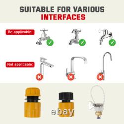 Kit de Nettoyage de Fenêtres avec Pôle Télescopique et Brosse, Tuyau d'Eau de 5 Mètres